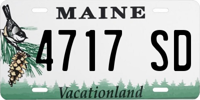 ME license plate 4717SD