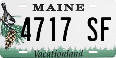 ME license plate 4717SF