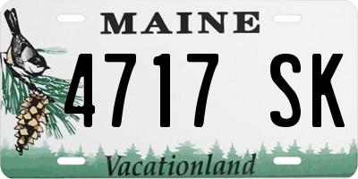 ME license plate 4717SK