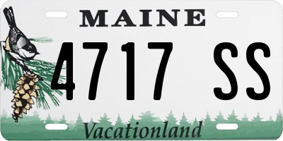 ME license plate 4717SS