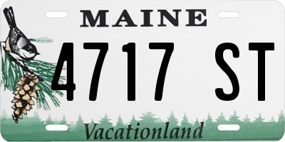 ME license plate 4717ST