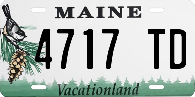 ME license plate 4717TD