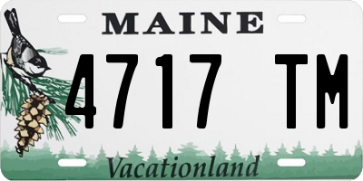 ME license plate 4717TM