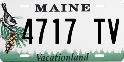 ME license plate 4717TV