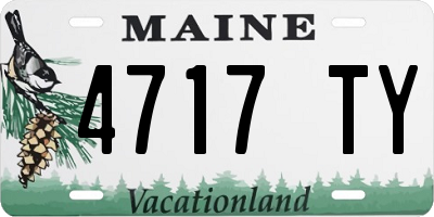 ME license plate 4717TY