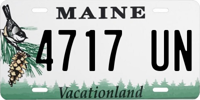 ME license plate 4717UN