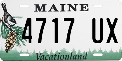 ME license plate 4717UX