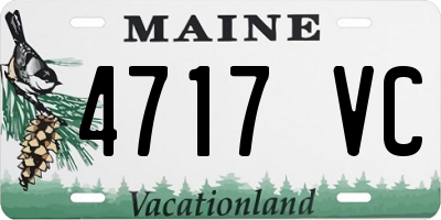 ME license plate 4717VC