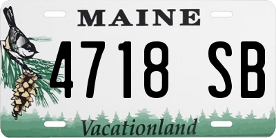 ME license plate 4718SB