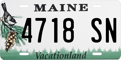 ME license plate 4718SN