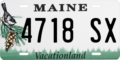 ME license plate 4718SX