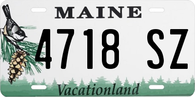 ME license plate 4718SZ