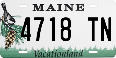 ME license plate 4718TN