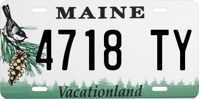 ME license plate 4718TY