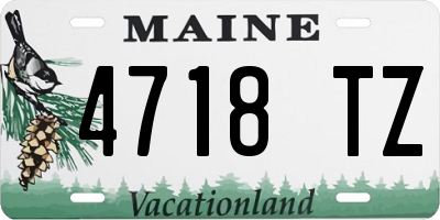 ME license plate 4718TZ