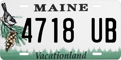 ME license plate 4718UB