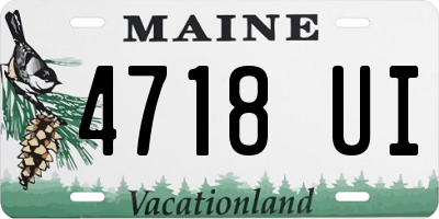 ME license plate 4718UI