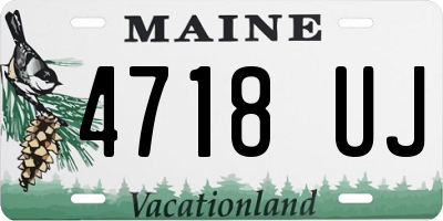 ME license plate 4718UJ