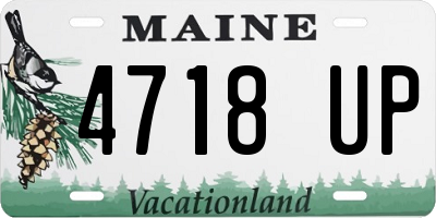 ME license plate 4718UP
