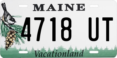 ME license plate 4718UT