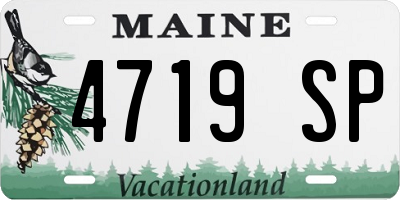 ME license plate 4719SP