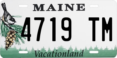 ME license plate 4719TM