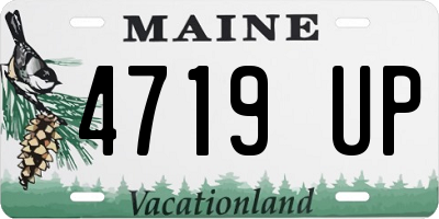 ME license plate 4719UP