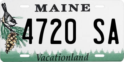 ME license plate 4720SA