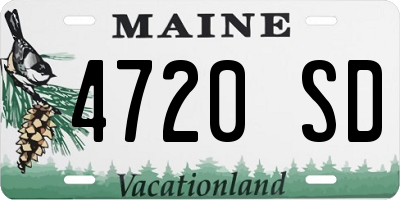 ME license plate 4720SD