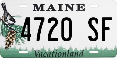 ME license plate 4720SF