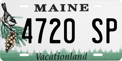 ME license plate 4720SP