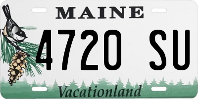 ME license plate 4720SU