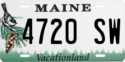 ME license plate 4720SW