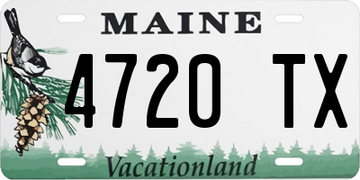ME license plate 4720TX