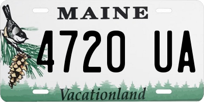 ME license plate 4720UA
