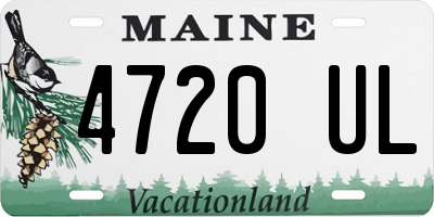 ME license plate 4720UL