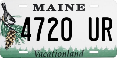 ME license plate 4720UR