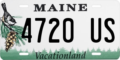ME license plate 4720US