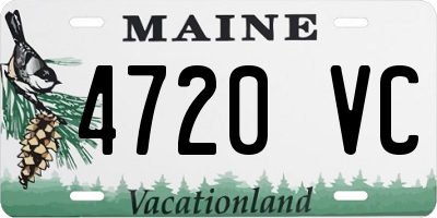 ME license plate 4720VC