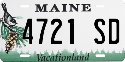 ME license plate 4721SD