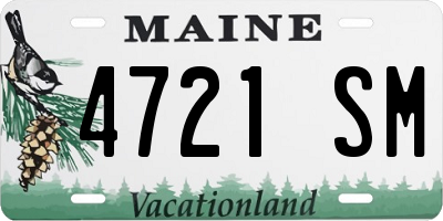 ME license plate 4721SM