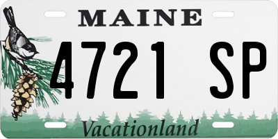 ME license plate 4721SP