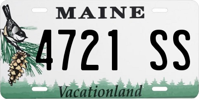ME license plate 4721SS