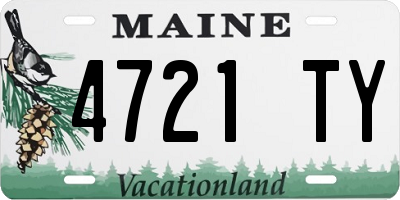 ME license plate 4721TY