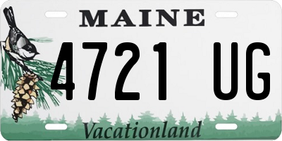 ME license plate 4721UG