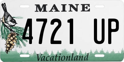 ME license plate 4721UP