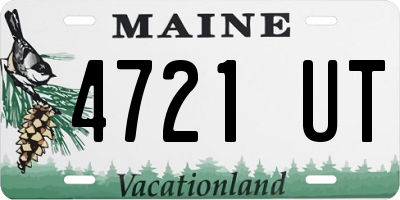 ME license plate 4721UT
