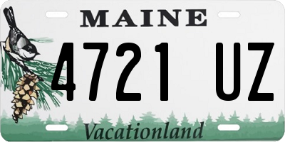 ME license plate 4721UZ