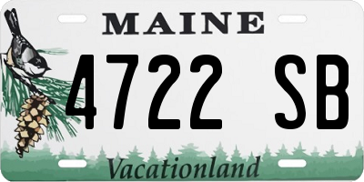 ME license plate 4722SB