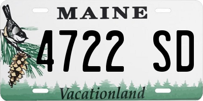 ME license plate 4722SD
